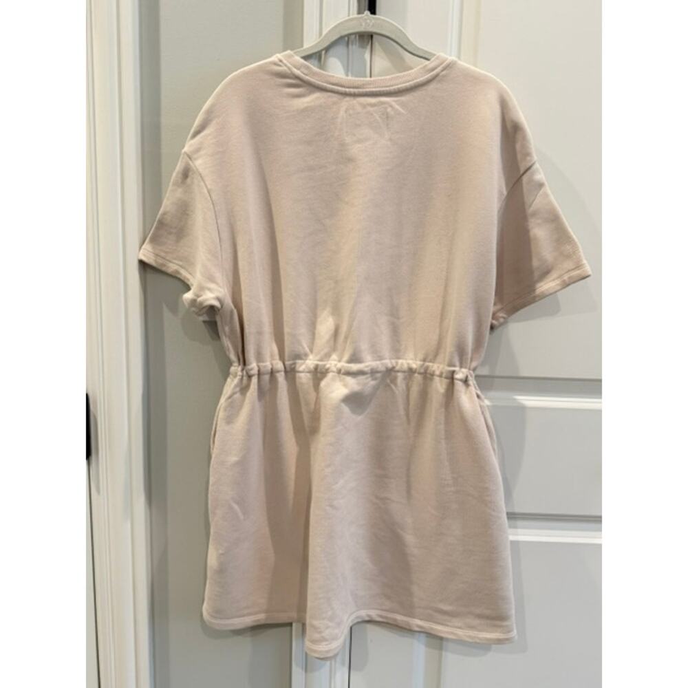 UGG Anisha French Terry Drawstring Waist Pocket Dress Small Cream Beige - Picture 10 of 13